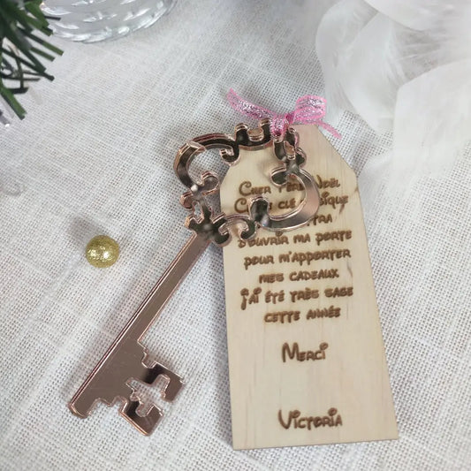 La clé magique du père Noël Laurie Déco et lumières