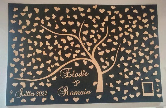 Tableau livre d'or mariage Laurie Déco et Lumières