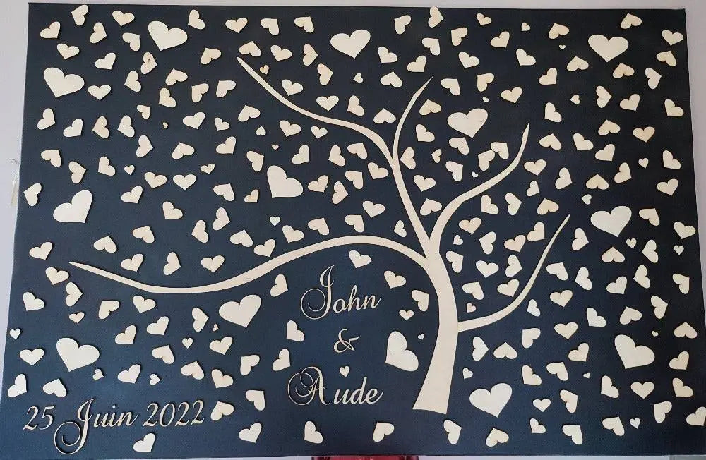 Tableau livre d'or mariage Laurie Déco et Lumières