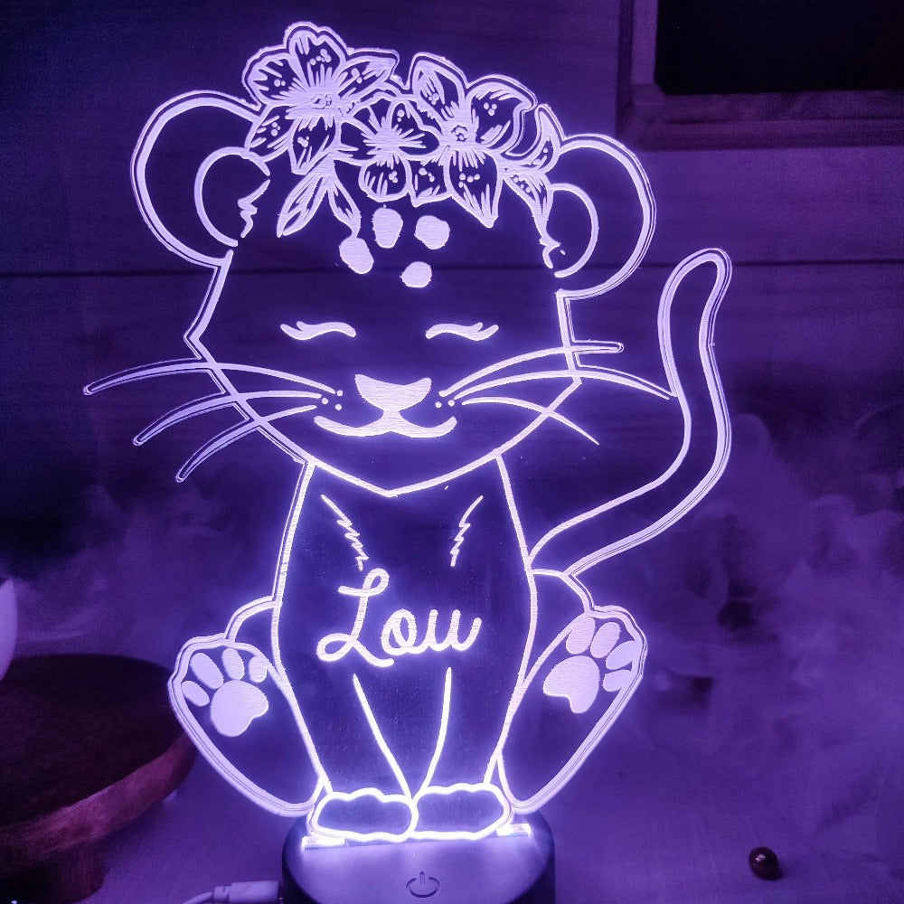 Veilleuse lionceau personnalisée Laurie Déco et lumières