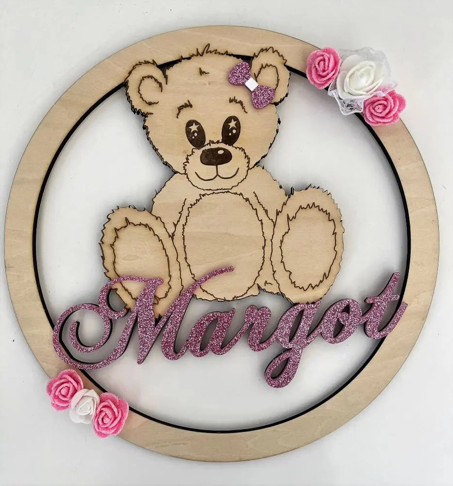 Maverton Rondin Bois Gravé Personnalisé Pour Femme - Tranche Bouleau Naturel Avec Fleurs