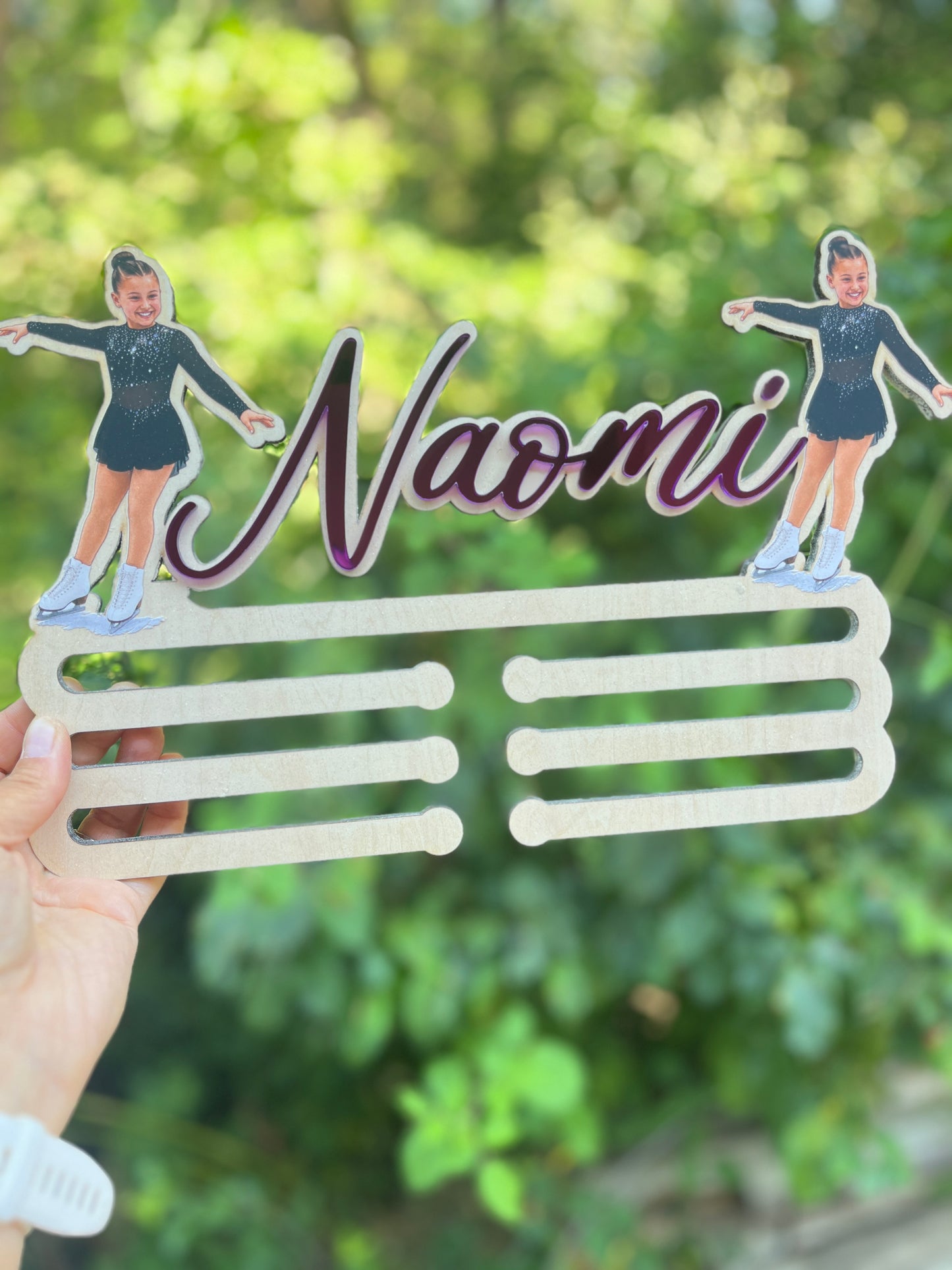 Porte médaille personnalisé patinage