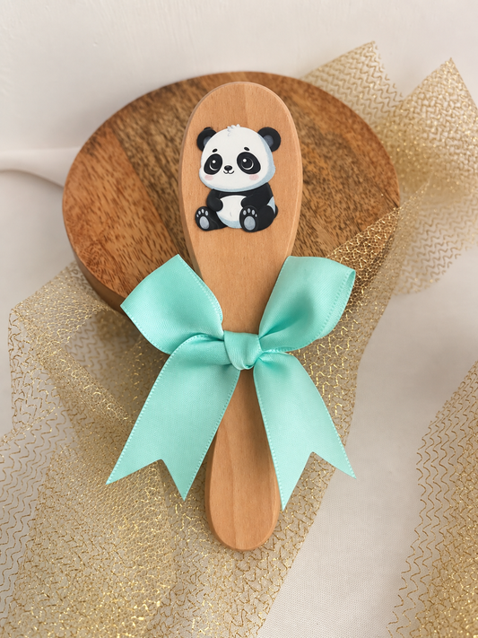 Brosse bébé personnalisée en bois – Impression couleur