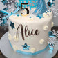 Face topper personnalisé en plexiglas miroir – Décoration de gâteau sur mesure