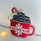 Boule de Noël chocolat chaud personnalisée Laurie Déco et lumières