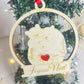 Boule de noël ourson personnalisée Laurie Déco et lumières