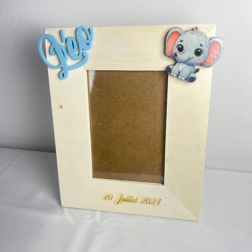 Cadre photo personnalisé en bois Laurie Déco et lumières
