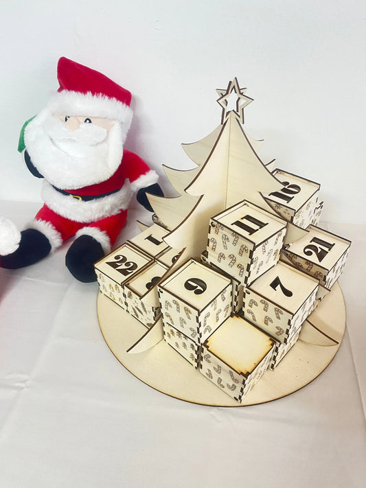 Calendrier de l'avent sapin Laurie Déco et lumières