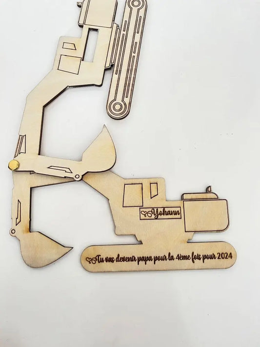 Carte annonce grue personnalisée Laurie Déco et Lumières