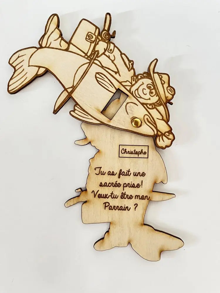 Carte annonce pêcheur personnalisée Laurie Déco et Lumières