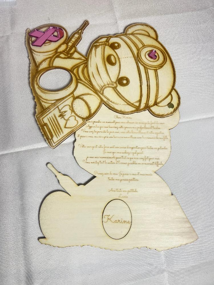 Carte de soutien contre le cancer Laurie Déco et lumières