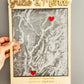 Carte des amoureux personnalisée Laurie Déco et lumières