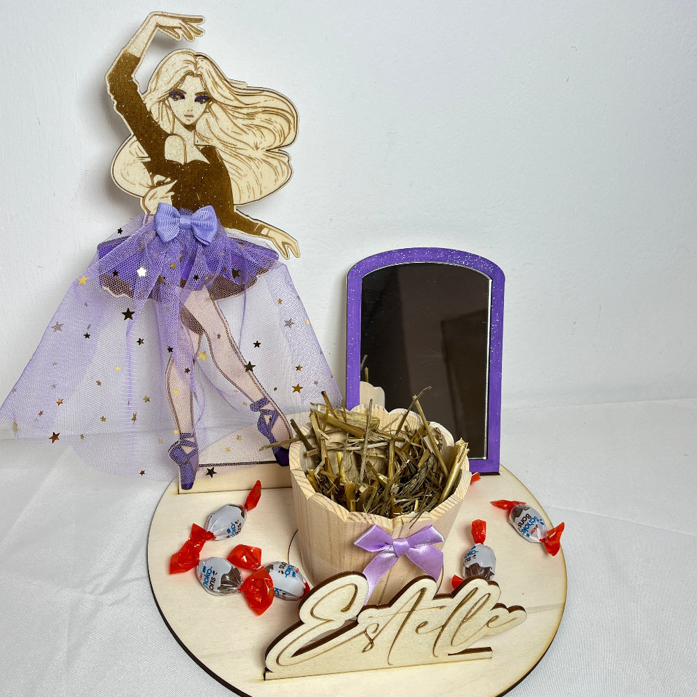 Création danseuse Pâques en bois personnalisée