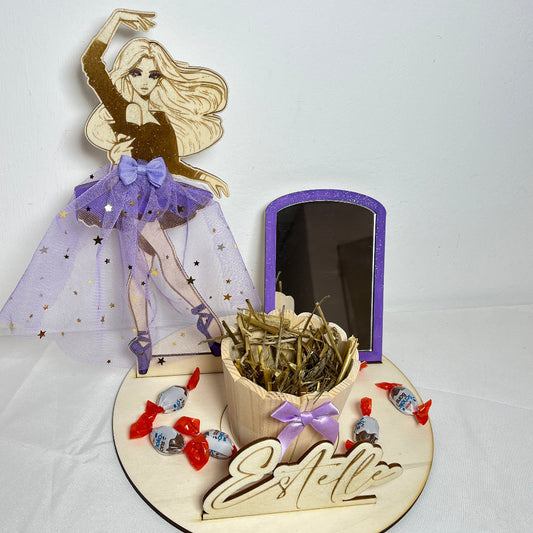 Création danseuse Pâques en bois personnalisée