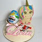 Création licorne Pâques en bois personnalisée