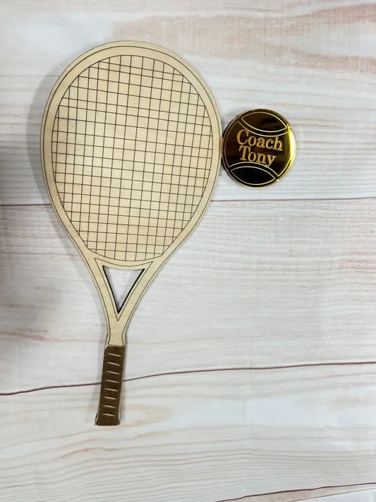 Décoration raquette de tennis personnalisée Laurie Déco et Lumières