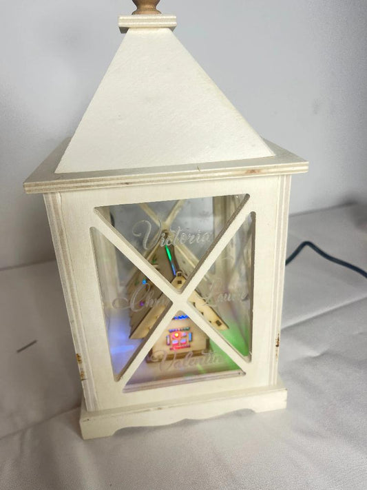 Lanterne de Noël personnalisée Laurie Déco et lumières