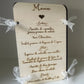 Menu de mariage  en bois personnalisé Laurie Déco et Lumières