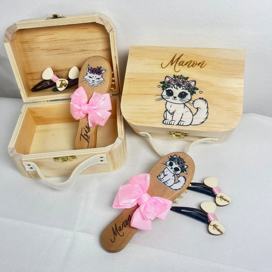 Mini coffret coiffure personnalisé en couleurs Laurie Déco et Lumières