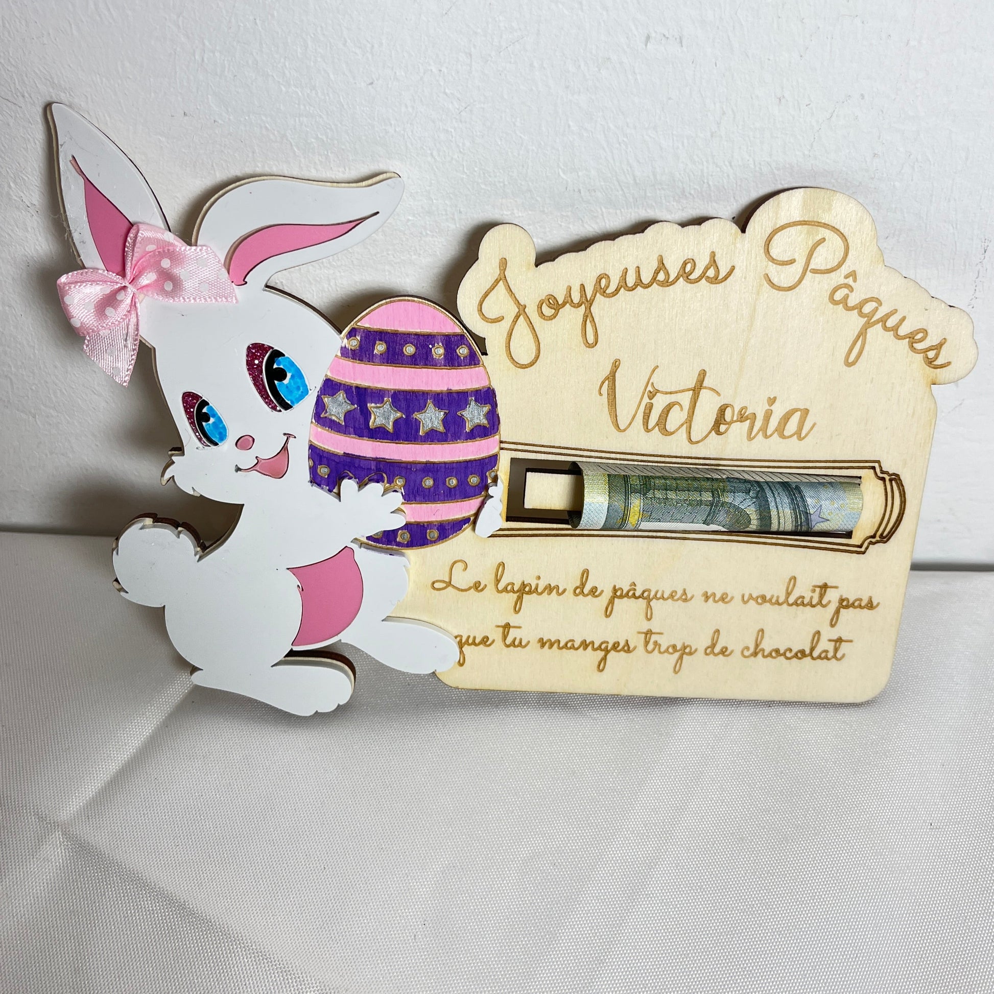 Porte billet en bois personnalisable 