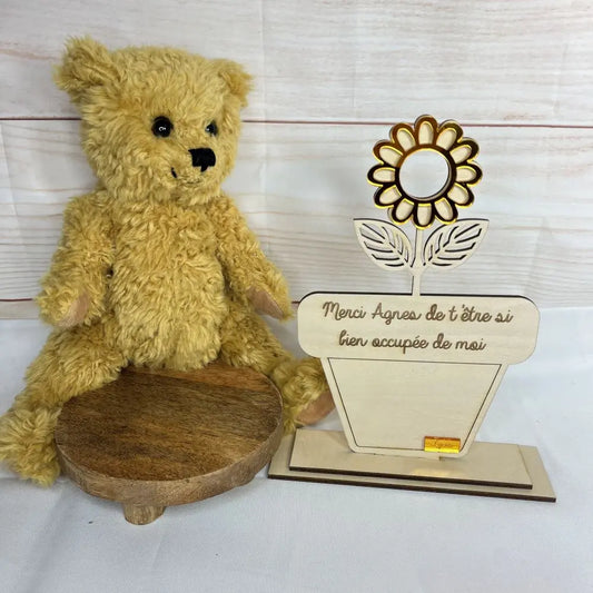 Pot de fleur en bois personnalisé Laurie Déco et lumières