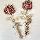 Rose éternelle en bois personnalisable Laurie Déco et Lumières