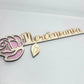 Rose éternelle en bois personnalisable Laurie Déco et Lumières