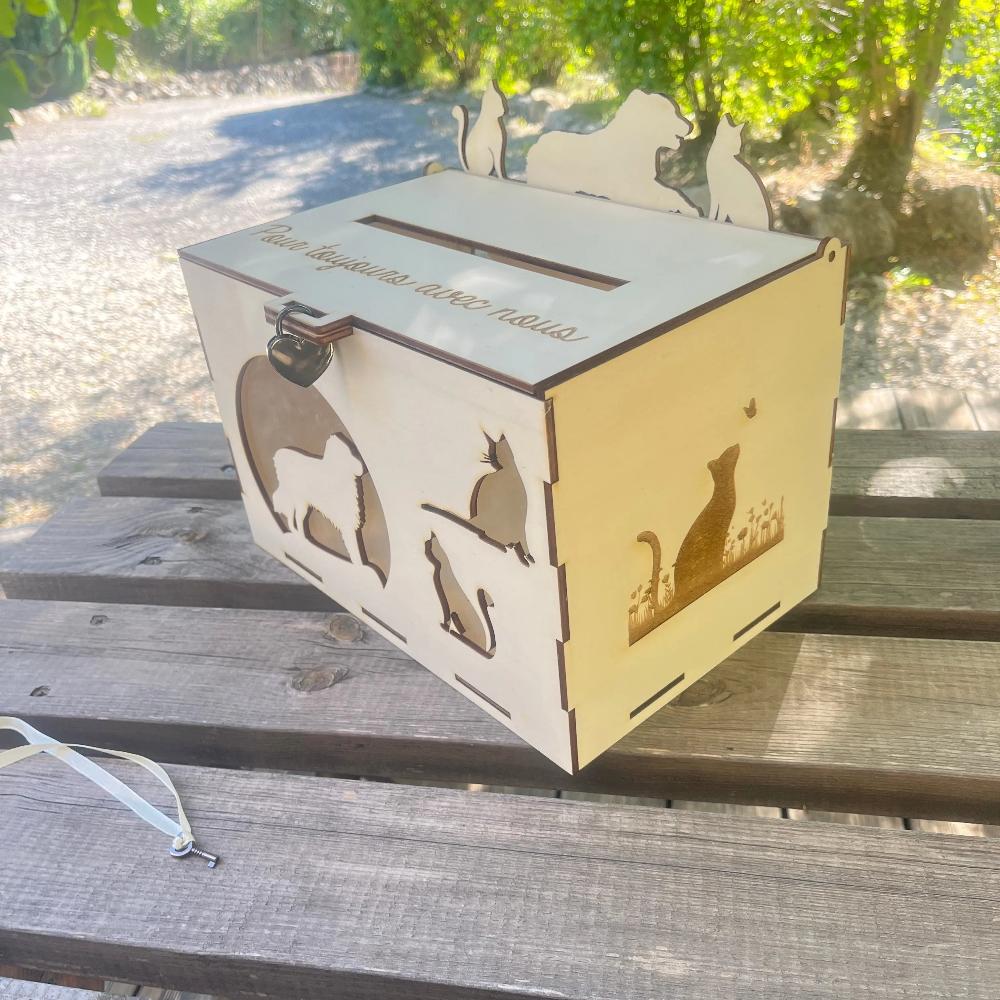 Urne animaux personnalisée Laurie Déco et Lumières