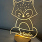 Veilleuse Renard personnalisée Laurie Deco et lumières