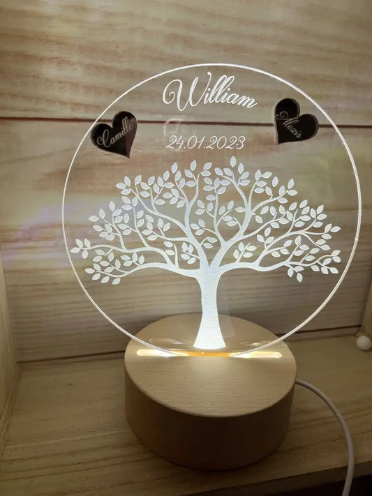 Veilleuse arbre de vie personnalisé Laurie Déco et lumières
