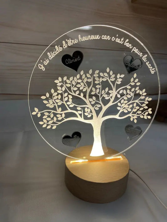 Veilleuse arbre de vie personnalisé Laurie Déco et lumières