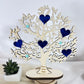 arbre de famille bois et plexiglas bleu personnalisable 