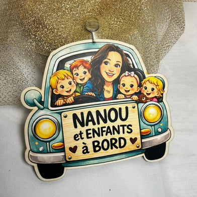 bebe a bord personnalisable nounou