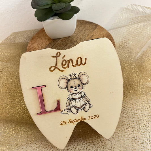 boite a dents en bois en couleur personnalisable