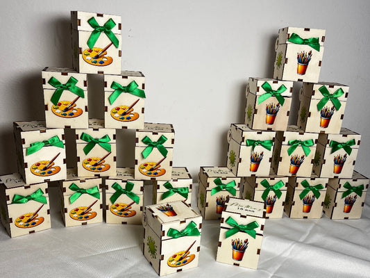 boite a dragées en bois personnalisable