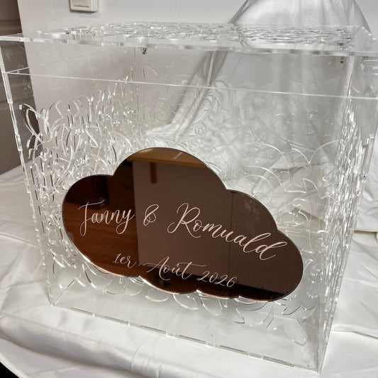 boite  bouquet en plexiglas personnalisable