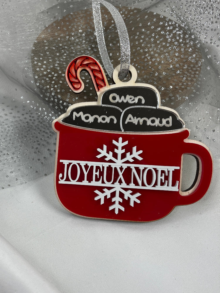 boule de noel chocolat chaud