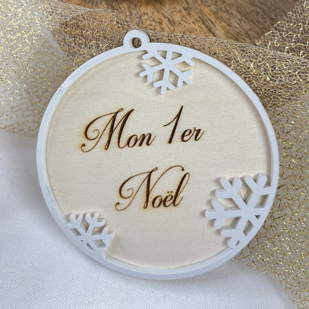 boule de noel flocon personnalisable 