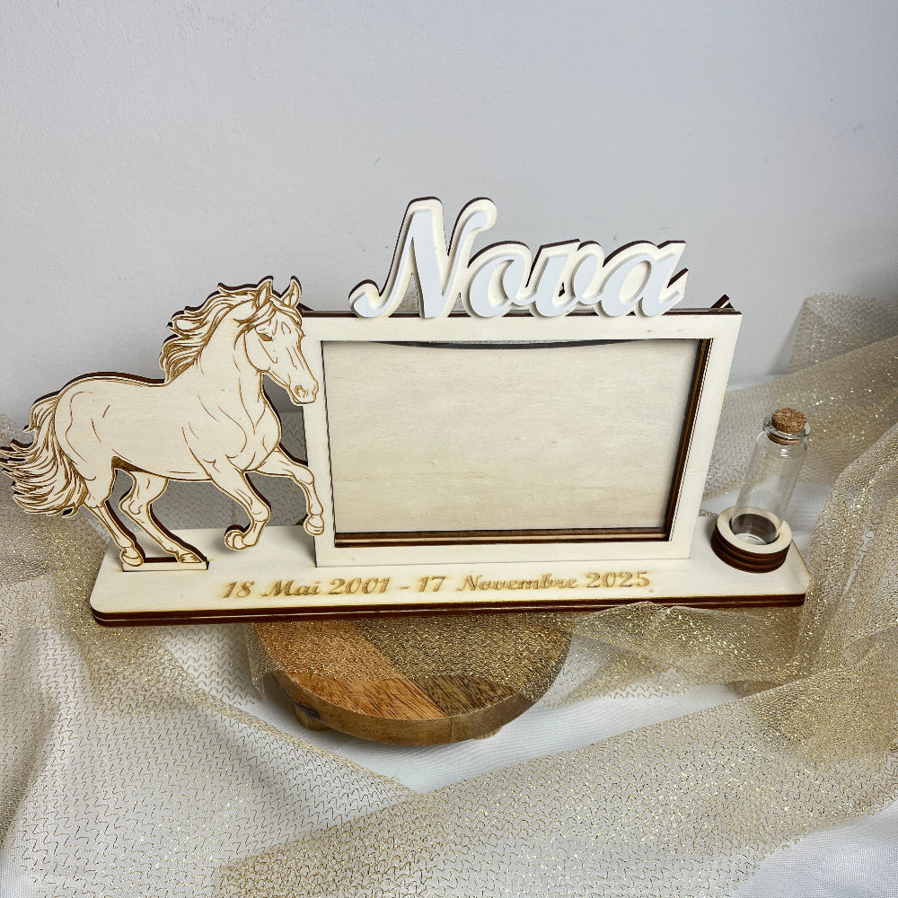 cadre photo cheval personnalisable