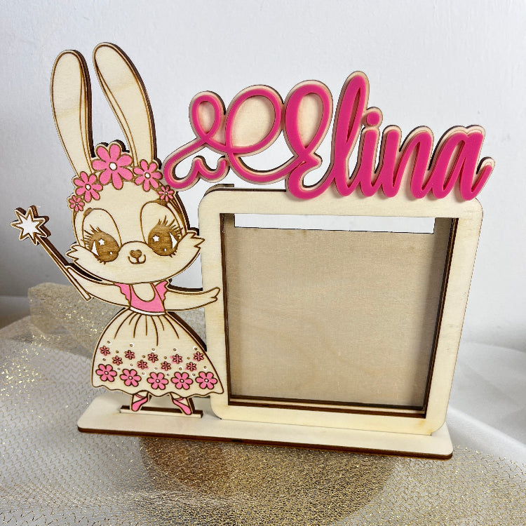 cadre photo lapin personnalisable