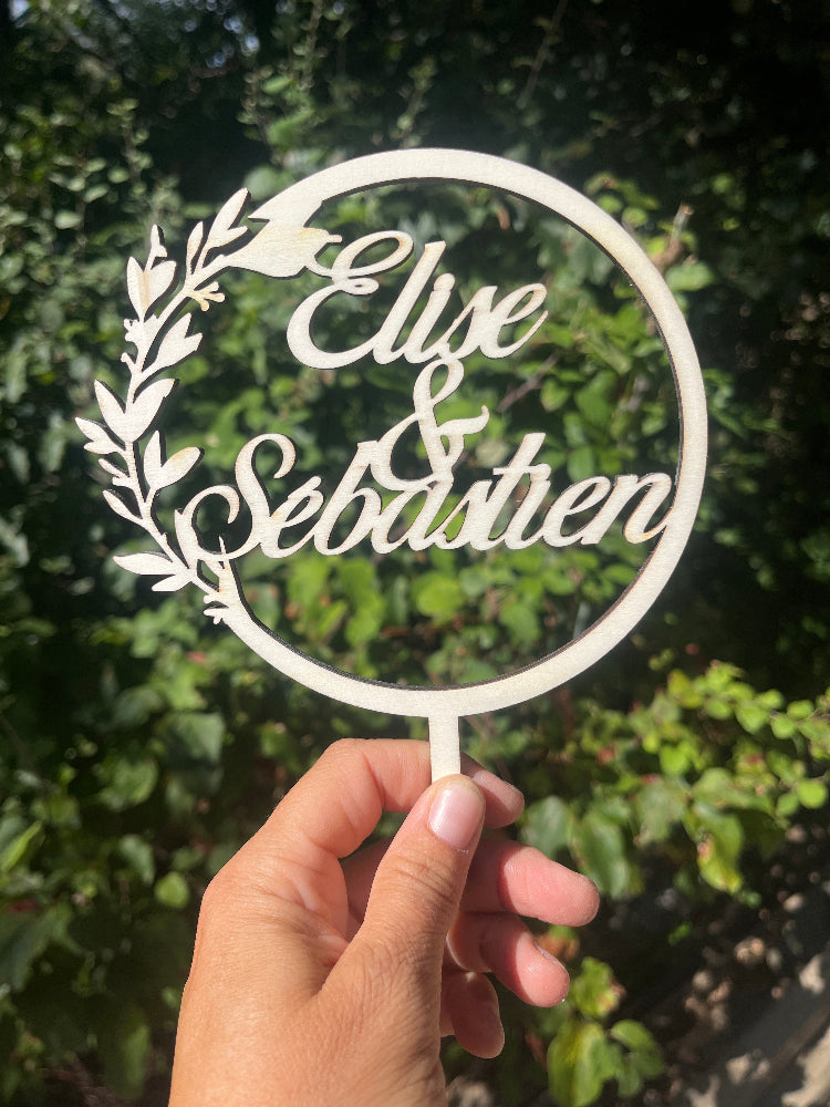 cake topper bois personnalisable