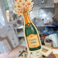 cake topper champagne personnalisable