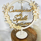 mini en bois cake topper communion sybille
