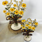 cake topper fleuri en bois et couleur personnalisable