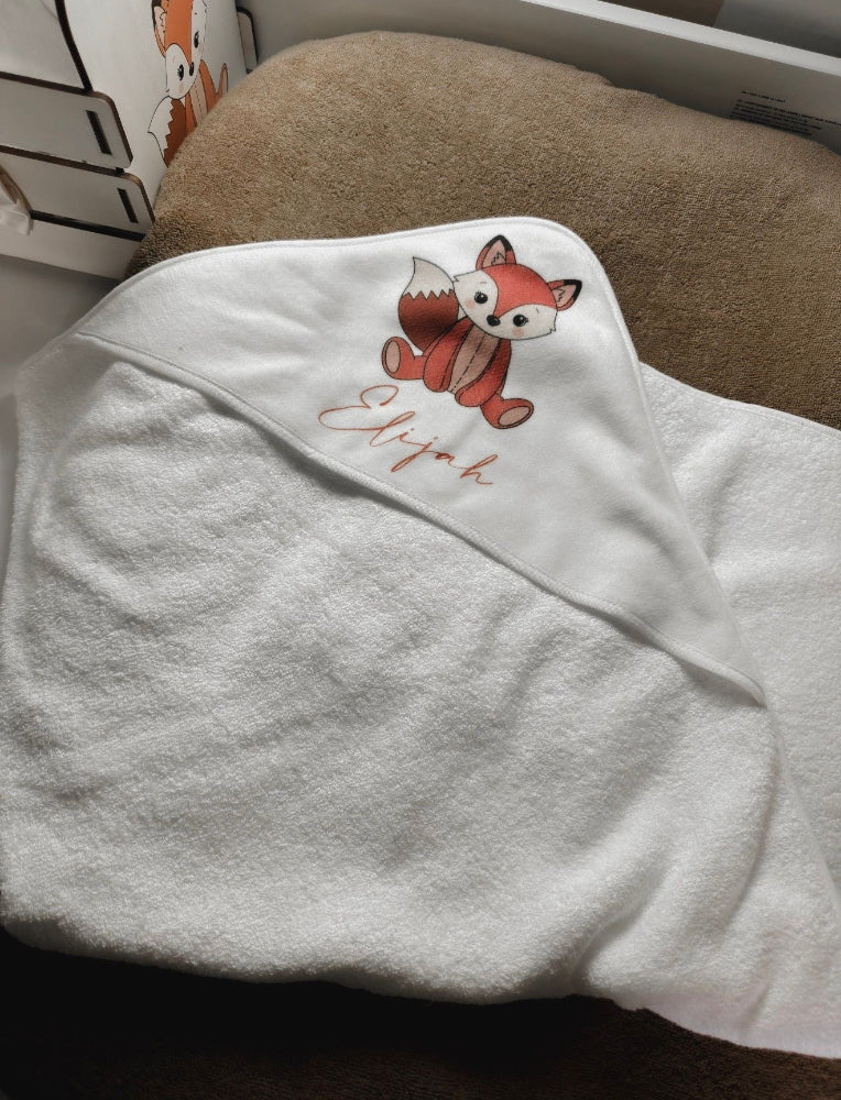 cape de bain renard personnalisable