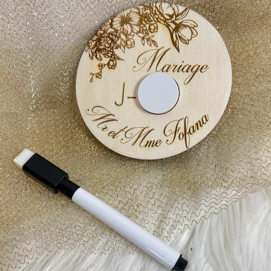 carte étape mariage bois évolutif 