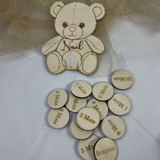 carte étape evolutive en bois personnalisable 