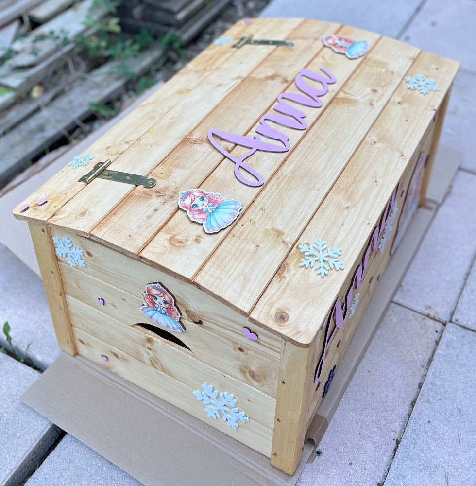 coffre a jouet en bois personnalisable 
