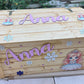 coffre a jouets en bois personnalisable princesse