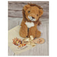 Coffret de naissance lionceau personnalisé avec peluche, brosse et pochon